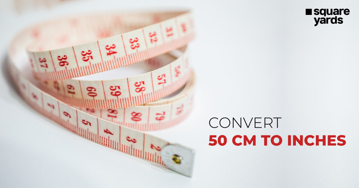 How To Convert 50 cm to inches (Cm To In)